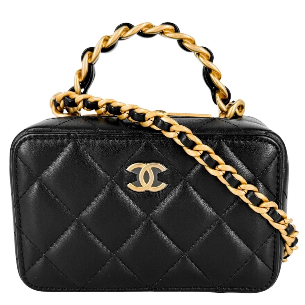 Chanel Women's Matelassé Coco Mark Mini Handbag Chain Shoulder Bag Crossbody ...